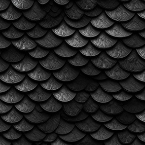 Black Scales Fabric, Wallpaper and Home Decor | Spoonflower